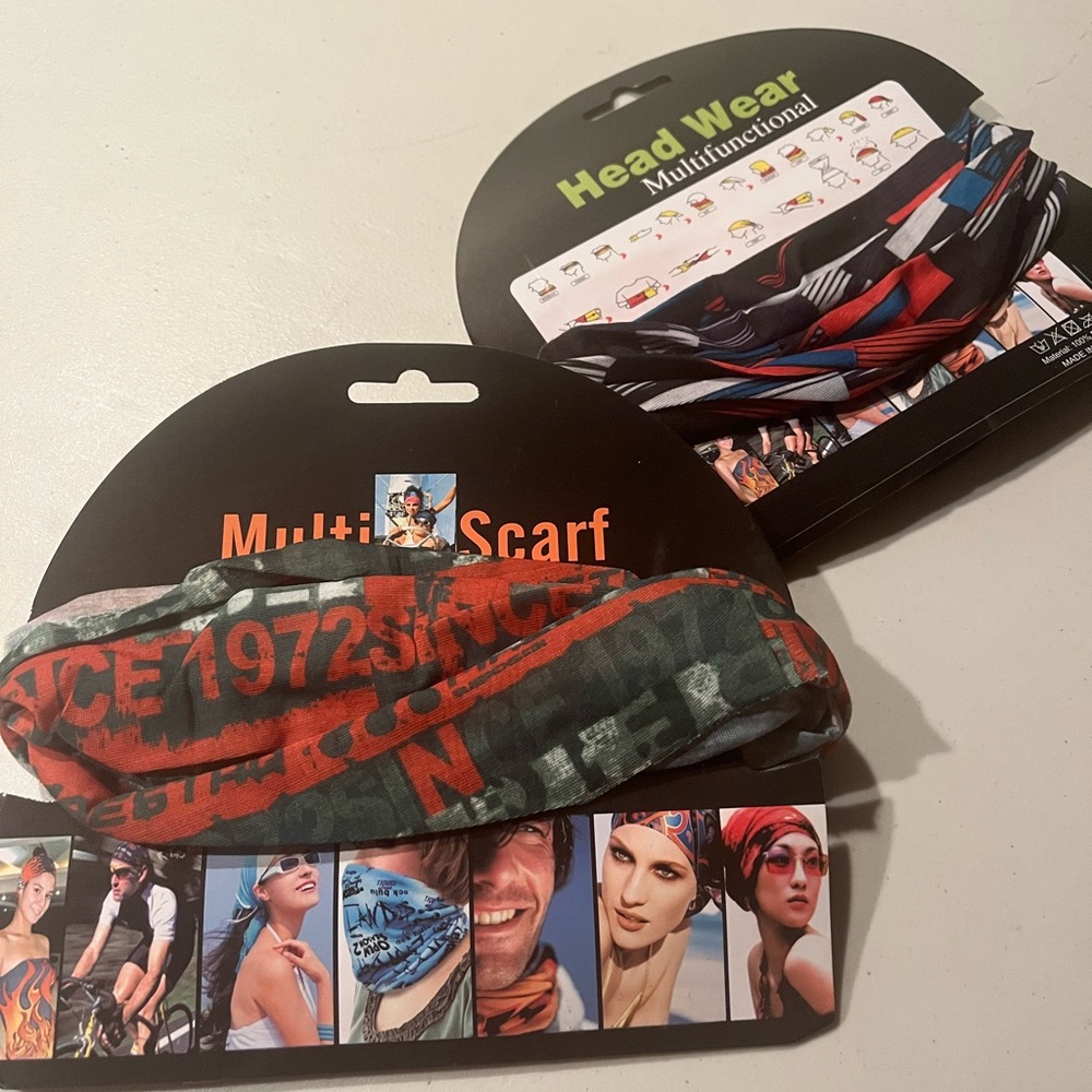 2 Multifunctional Headwear Scarf Set lot